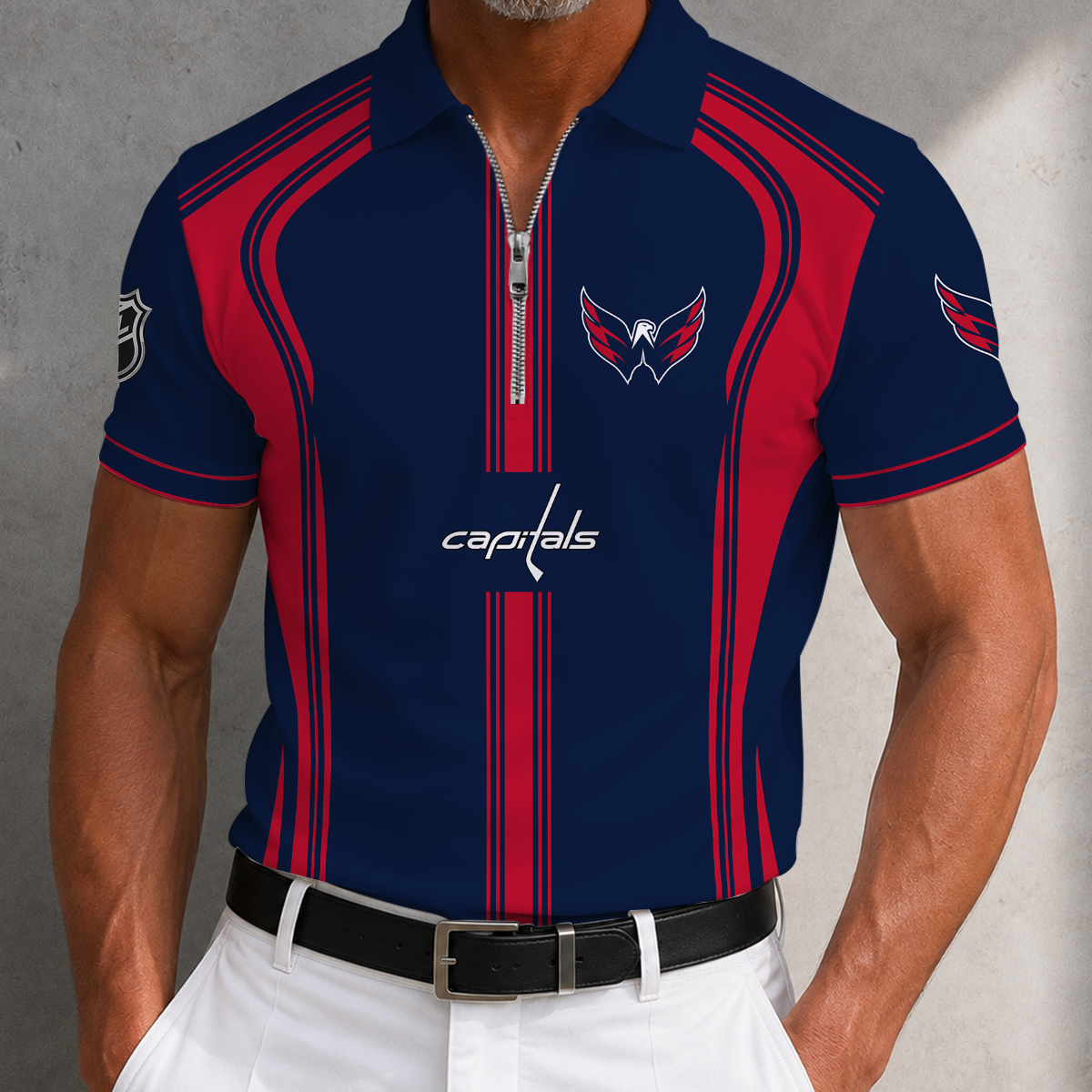 [SUPER SALE] NEW CUSTOMIZED NHL10 WCP WASHINGTON CAPITALS POLO SHIRT