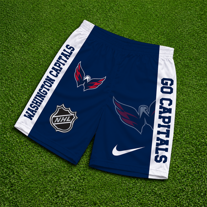 [SUPER SALE] NEW CUSTOMIZED NHL10 WCP WASHINGTON CAPITALS SHORT PANTS