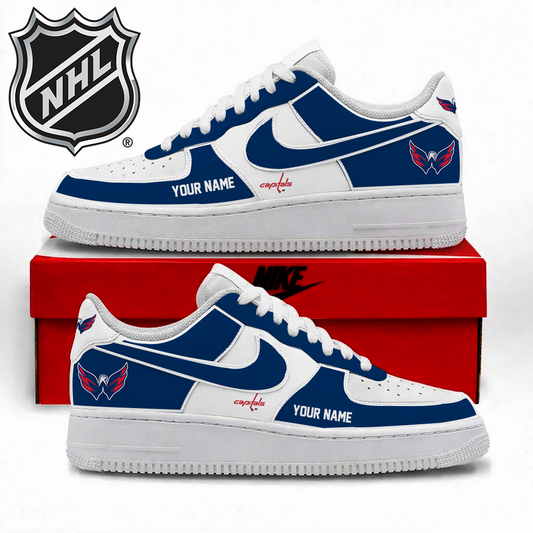 LIMITED EDITION - NEW CUSTOMIZED NHL10 WCP WASHINGTON CAPITALS AF1 SHOES