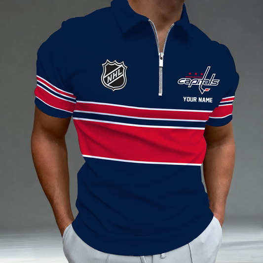 [SUPER SALE] NEW CUSTOMIZED NHL10 WCP WASHINGTON CAPITALS POLO SHIRT