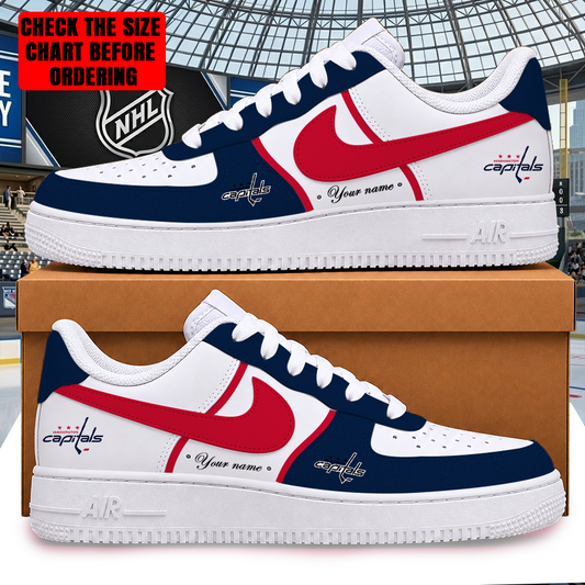 [SUPER SALE] NEW CUSTOMIZED NHL10 WCP WASHINGTON CAPITALS AF1 SHOES