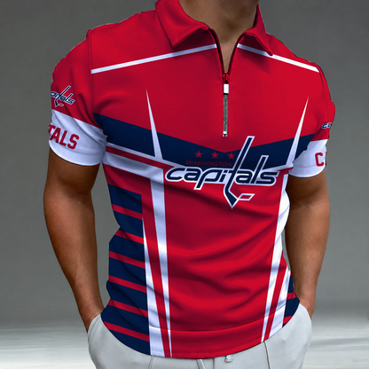 [SUPER SALE] NEW CUSTOMIZED NHL10 WCP WASHINGTON CAPITALS POLO SHIRT