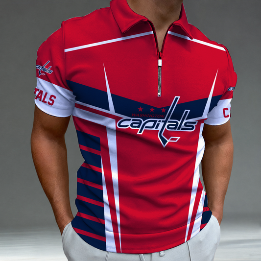 [SUPER SALE] NEW CUSTOMIZED NHL10 WCP WASHINGTON CAPITALS POLO SHIRT