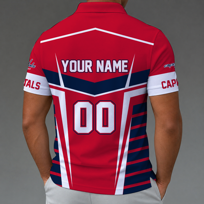 [SUPER SALE] NEW CUSTOMIZED NHL10 WCP WASHINGTON CAPITALS POLO SHIRT