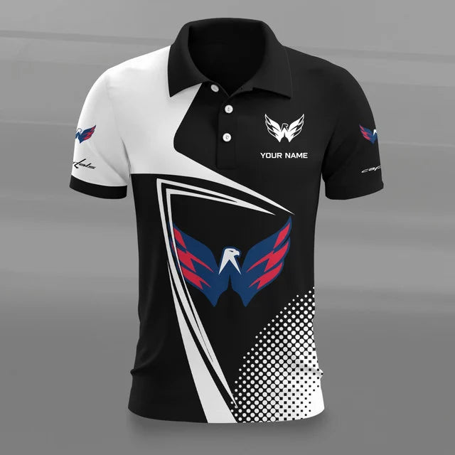 [SUPER SALE] NEW CUSTOMIZED NHL10 WCP WASHINGTON CAPITALS POLO SHIRT