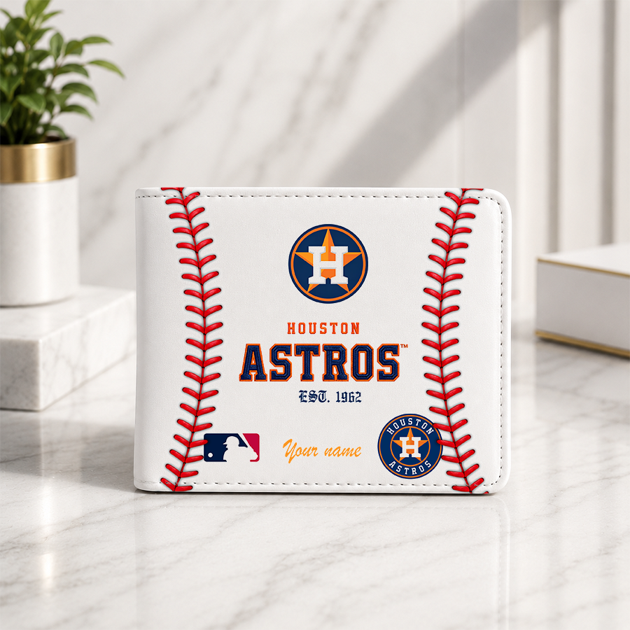 [FLASH SALE] NEW CUSTOMIZED MLB10 HAS HOUSTON ASTROS LEATHER WALLET