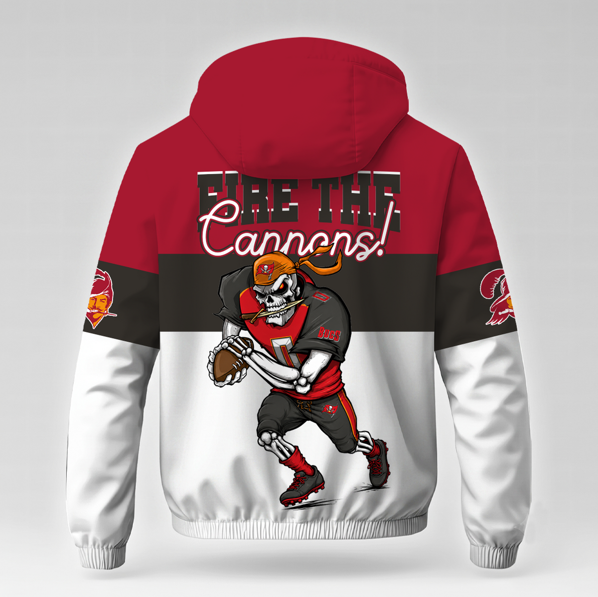 [SPECIAL OFFER] NEW CUSTOMIZED NFL10 TBB TAMPA BAY BUCCANEERS WINDBREAKER JACKET