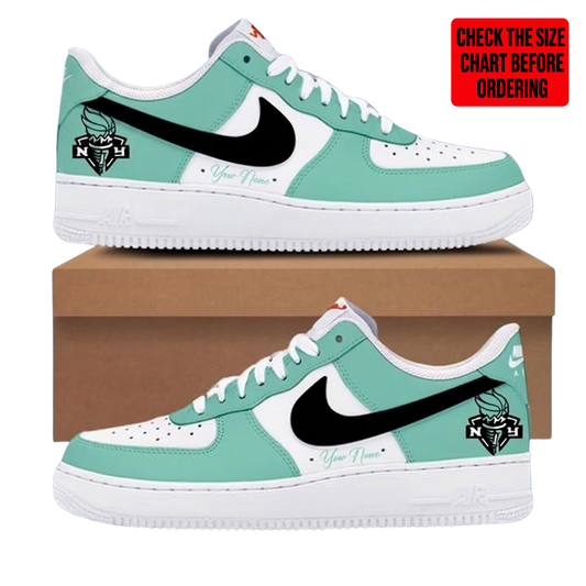 LIMITED EDITION - NEW CUSTOMIZED WNBA10 NYL NEW YORK LIBERTY AF1 SNEAKERS