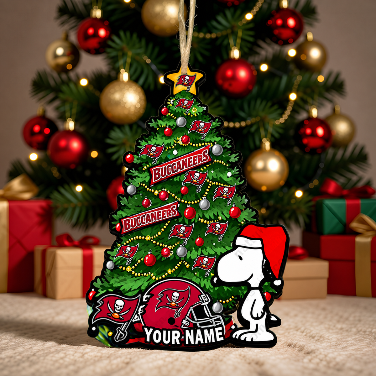 [SPECIAL OFFER] NEW CUSTOMIZED NFL10 TBB TAMPA BAY BUCCANEERS CHRISTMAS ACRYLIC ORNAMENT