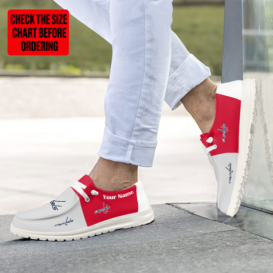 [SUPER SALE] NEW CUSTOMIZED NHL10 WCP WASHINGTON CAPITALS PREMIUM LOAFER SHOES