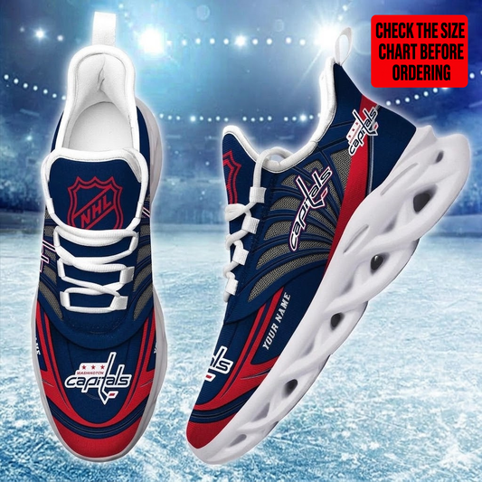 [SUPER SALE] NEW CUSTOMIZED NHL10 WCP WASHINGTON CAPITALS CLUNKY SNEAKERS