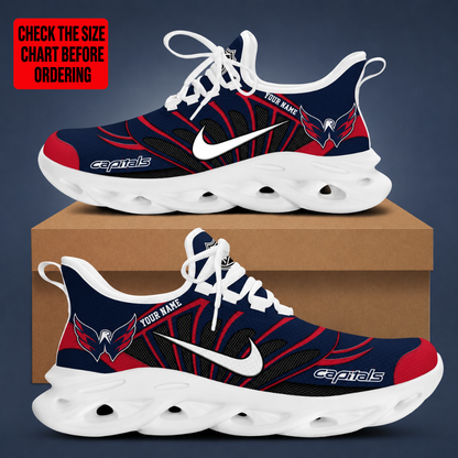 [SUPER SALE] NEW CUSTOMIZED NHL10 WCP WASHINGTON CAPITALS CLUNKY SNEAKERS