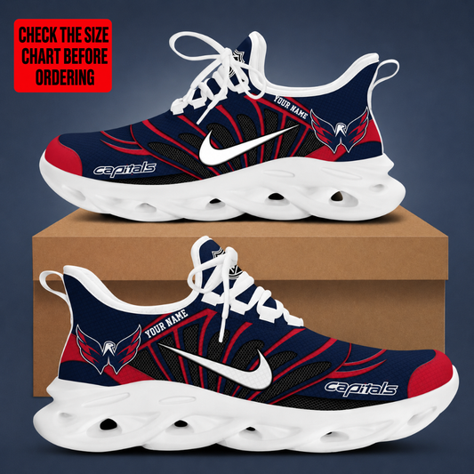[SUPER SALE] NEW CUSTOMIZED NHL10 WCP WASHINGTON CAPITALS CLUNKY SNEAKERS