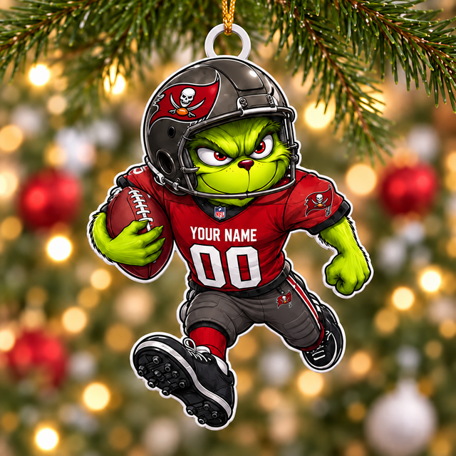 [SPECIAL OFFER] NEW CUSTOMIZED NFL10 TBB TAMPA BAY BUCCANEERS CHRISTMAS ACRYLIC ORNAMENT