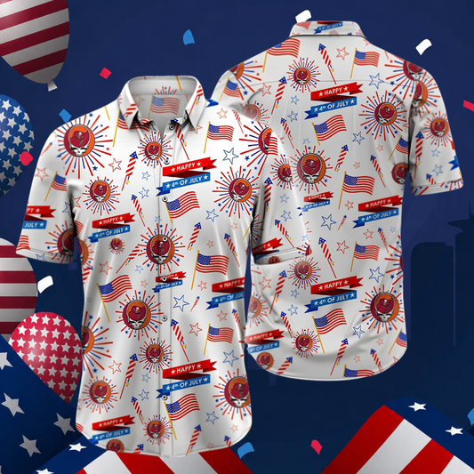 [SPECIAL OFFER] NEW CUSTOMIZED NFL10 TBB TAMPA BAY BUCCANEERS PATRIOTIC 250 USA HAWAIIAN SHIRT