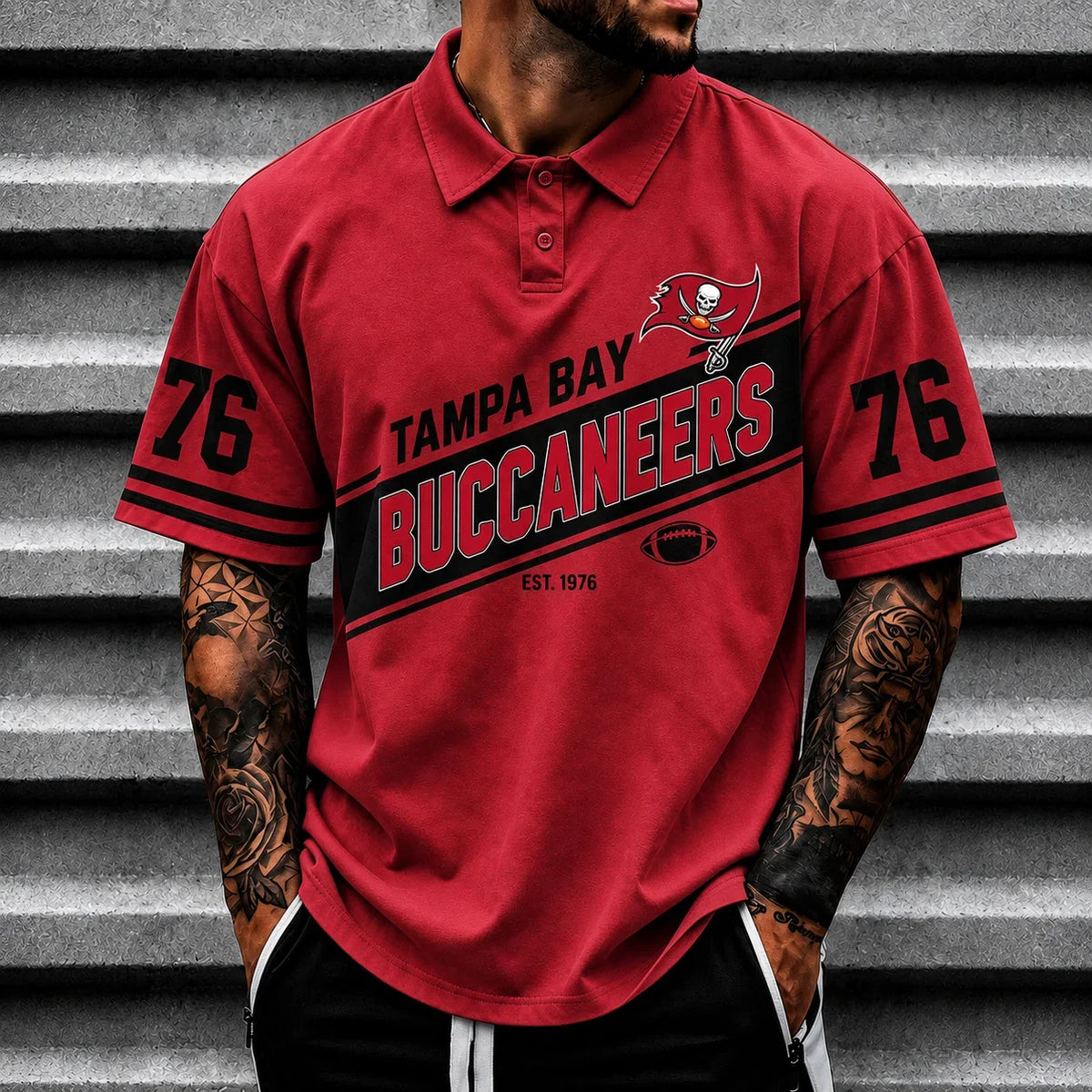[SPECIAL OFFER] NEW CUSTOMIZED NFL10 TBB TAMPA BAY BUCCANEERS POLO SHIRT