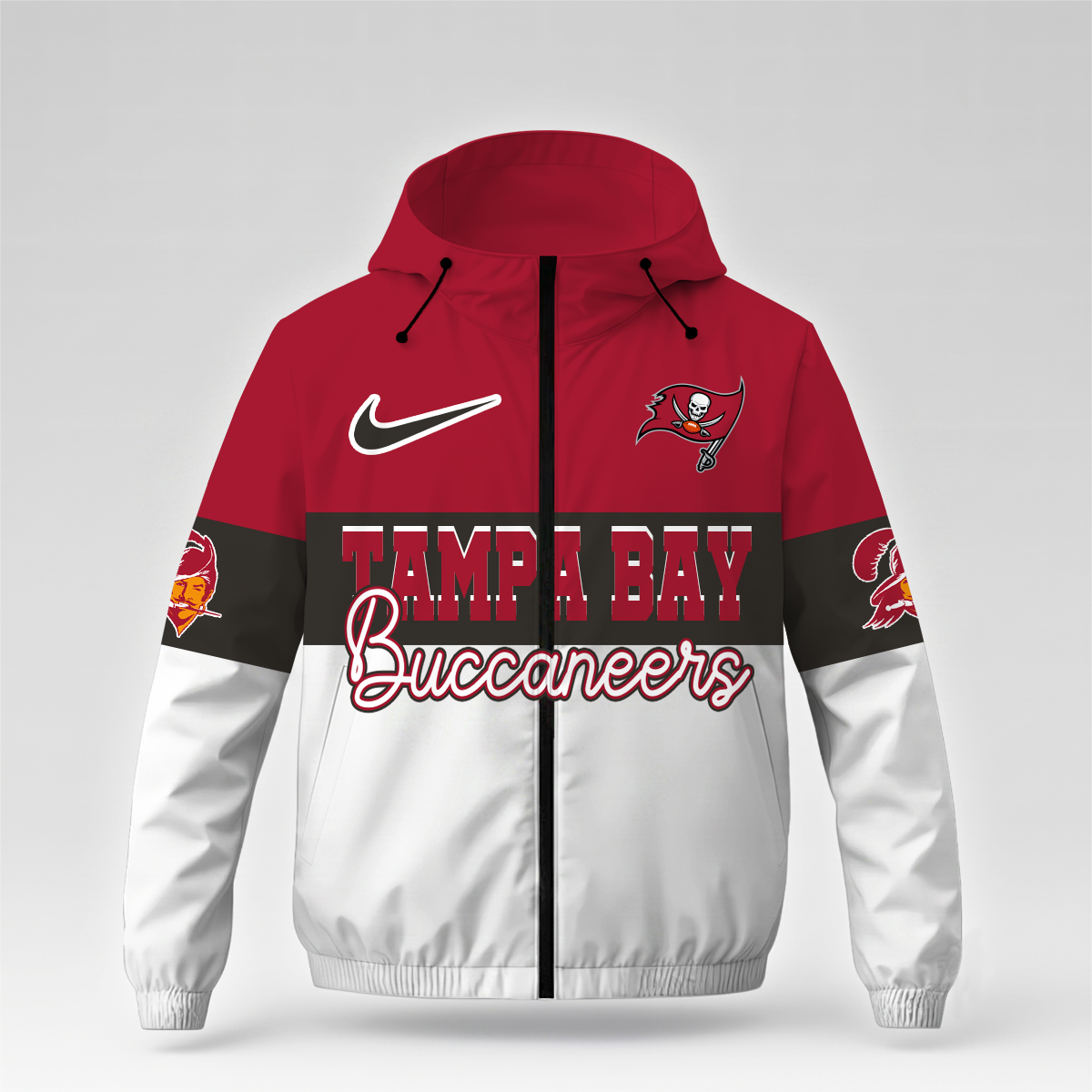 [SPECIAL OFFER] NEW CUSTOMIZED NFL10 TBB TAMPA BAY BUCCANEERS WINDBREAKER JACKET