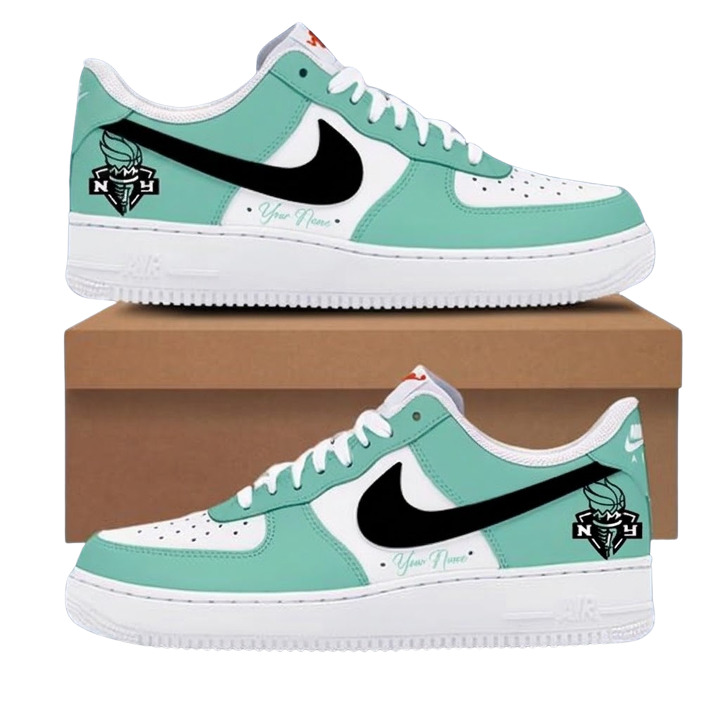 LIMITED EDITION - NEW CUSTOMIZED WNBA10 NYL NEW YORK LIBERTY AF1 SNEAKERS