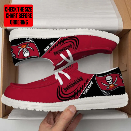 [SPECIAL OFFER] NEW CUSTOMIZED NFL10 TBB TAMPA BAY BUCCANEERS LOAFER SHOES