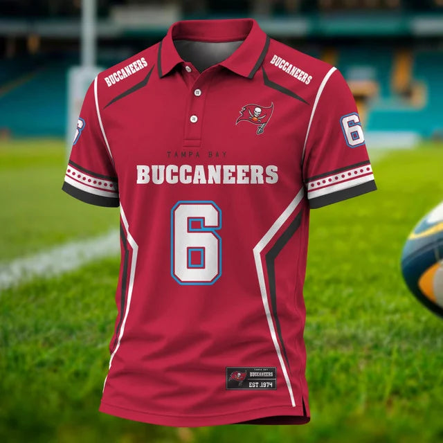 [SPECIAL OFFER] NEW CUSTOMIZED NFL10 TBB TAMPA BAY BUCCANEERS POLO SHIRT
