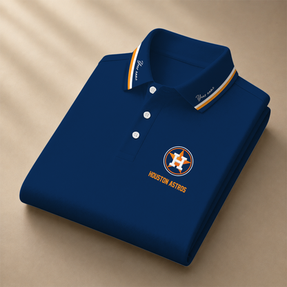 LIMITED EDITION - NEW CUSTOMIZED MLB10 HAS HOUSTON ASTROS POLO SHIRT