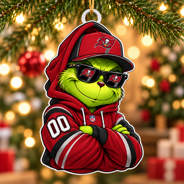 [SPECIAL OFFER] NEW CUSTOMIZED NFL10 TBB TAMPA BAY BUCCANEERS CHRISTMAS ACRYLIC ORNAMENT