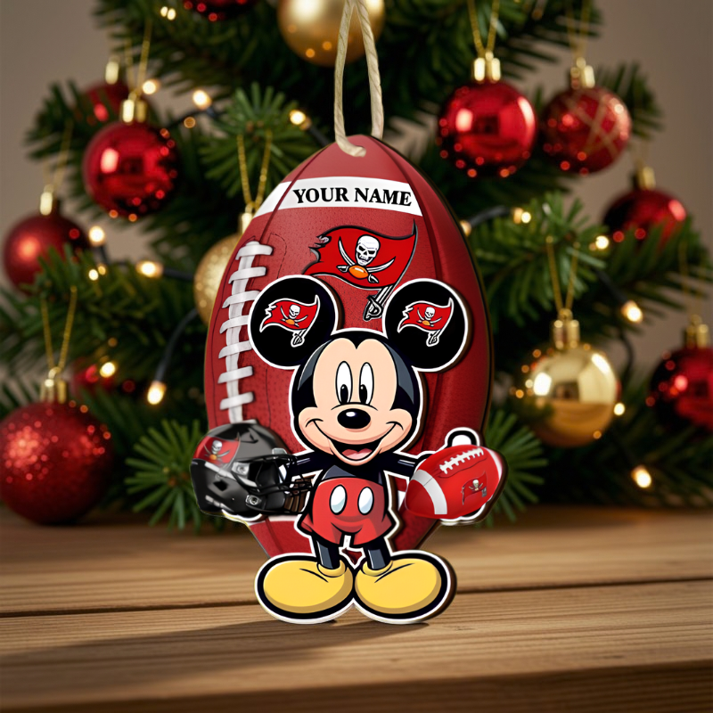 [SPECIAL OFFER] NEW CUSTOMIZED NFL10 TBB TAMPA BAY BUCCANEERS CHRISTMAS ACRYLIC ORNAMENT