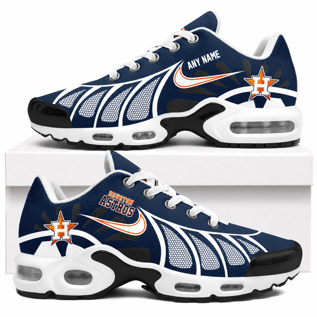 [FLASH SALE] NEW CUSTOMIZED MLB10 HAS HOUSTON ASTROS AIR MAX PLUS SNEAKERS