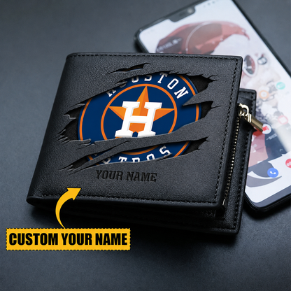 [FLASH SALE] NEW CUSTOMIZEDMLB10 HAS HOUSTON ASTROS LEATHER WALLET