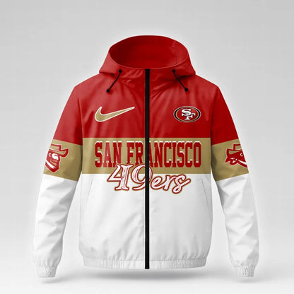 [SPECIAL OFFER] NEW CUSTOMIZED NFL11 SF49 SAN FRANCISCO 49ERS WINDBREAKER JACKET