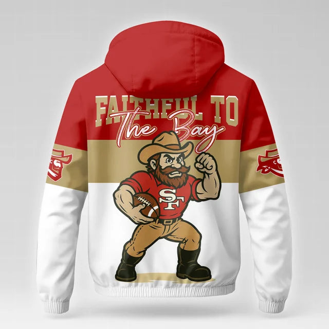 [SPECIAL OFFER] NEW CUSTOMIZED NFL11 SF49 SAN FRANCISCO 49ERS WINDBREAKER JACKET