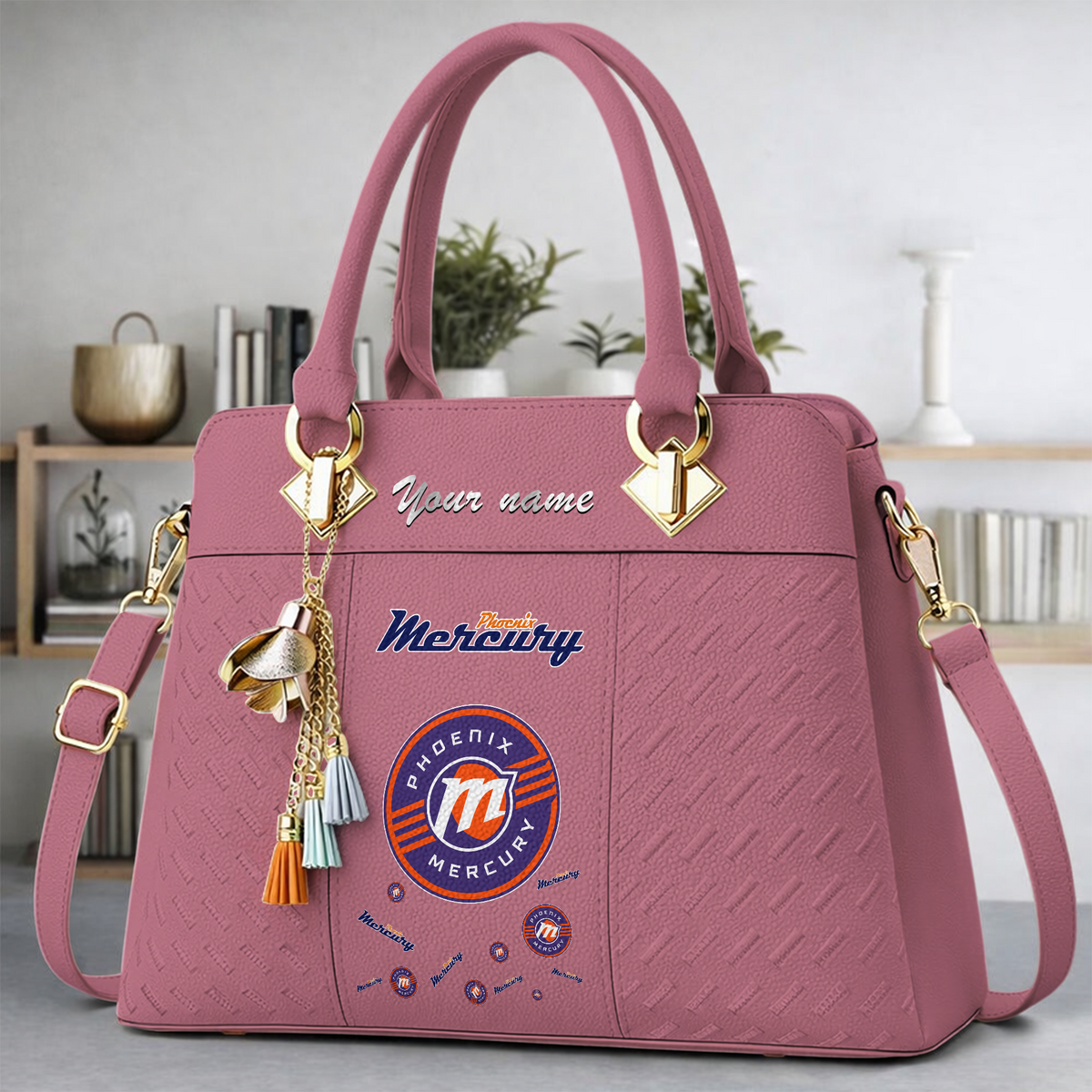 [FAN FAVORITE] NEW CUSTOMIZED WNBA11 PNM PHOENIX MERCURY MULTICOLOR HANDBAG