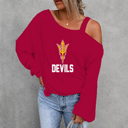 [FAN FAVORITE] NEW CUSTOMIZED NCAA MFF11 ASS ARIZONA STATE SUN DEVILS DROP SHOULDER SWEATSHIRT