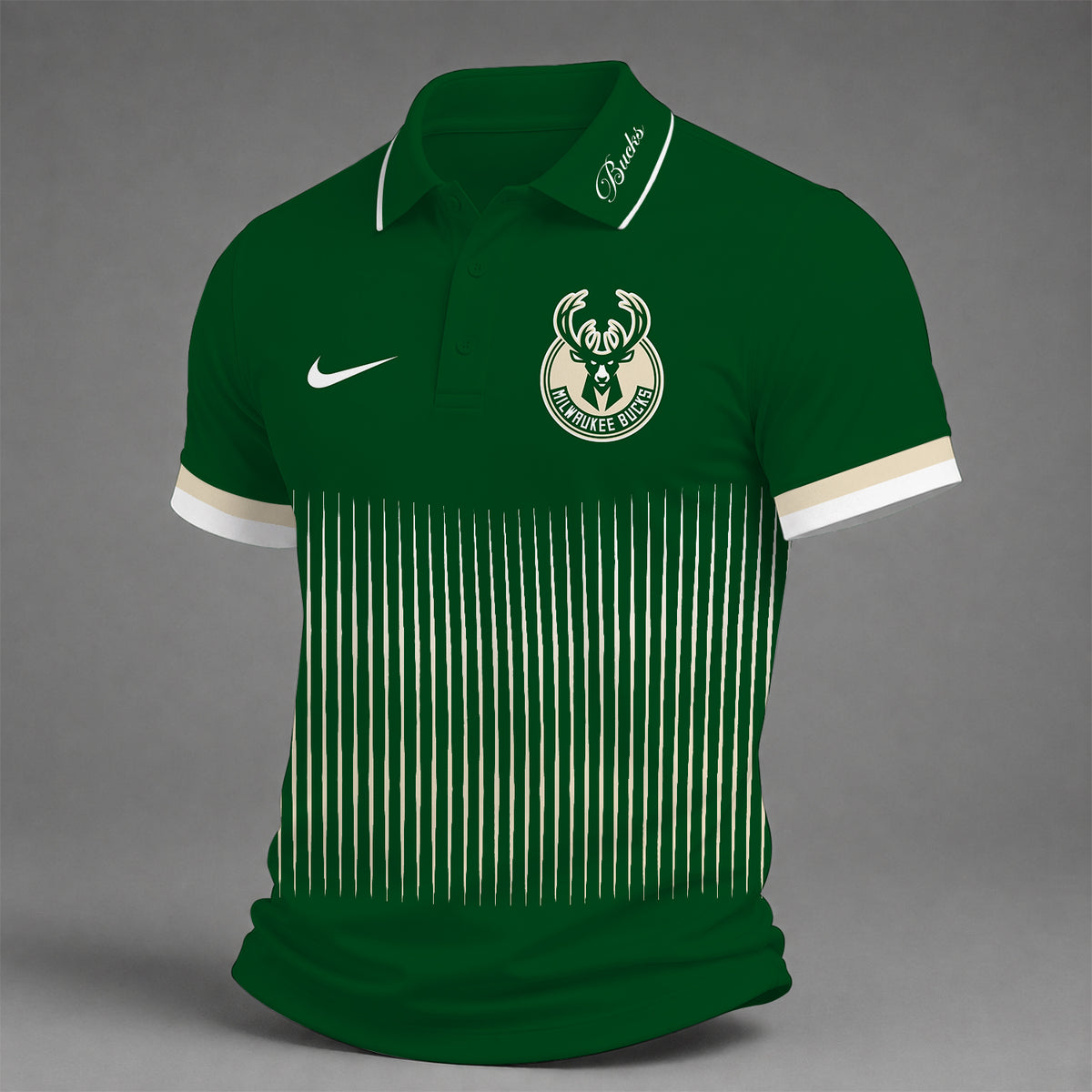 [HOT DEAL] NEW CUSTOMIZED NBA11 MBU MILWAUKEE BUCKS POLO SHIRT