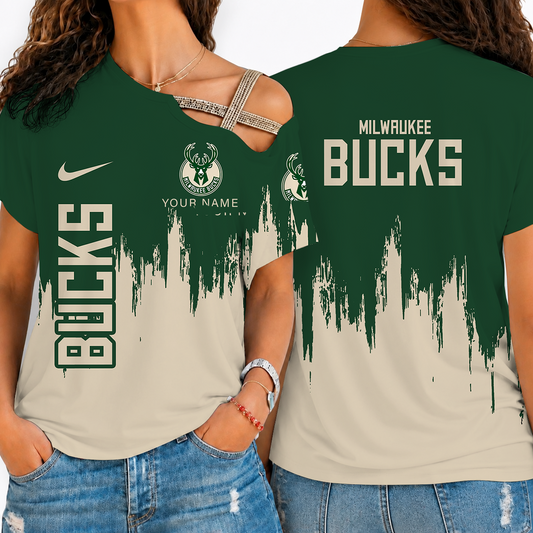 [HOT DEAL] NEW CUSTOMIZED NBA11 MBU MILWAUKEE BUCKS SHOULDER SHIRT
