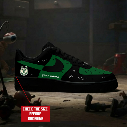 [HOT DEAL] NEW CUSTOMIZED NBA11 MBU MILWAUKEE BUCKS AF1 SHOES