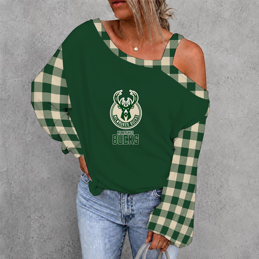 [HOT DEAL] NEW CUSTOMIZED NBA11 MBU MILWAUKEE BUCKS DROP SHOULDER SWEATSHIRT