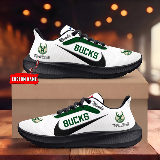 [HOT DEAL] NEW CUSTOMIZED NBA11 MBU MILWAUKEE BUCKS ROAD RUNNING SHOES