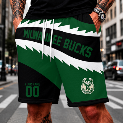 [HOT DEAL] NEW CUSTOMIZED NBA11 MBU MILWAUKEE BUCKS SHORT PANTS