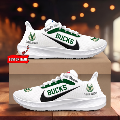 [HOT DEAL] NEW CUSTOMIZED NBA11 MBU MILWAUKEE BUCKS ROAD RUNNING SHOES