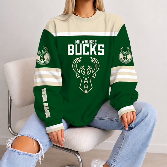 [HOT DEAL] NEW CUSTOMIZED NBA11 MBU MILWAUKEE BUCKS UNISEX SWEATSHIRT