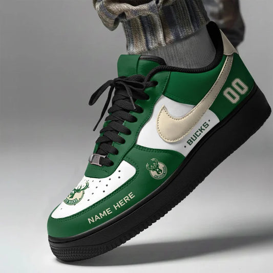 [HOT DEAL] NEW CUSTOMIZED NBA11 MBU MILWAUKEE BUCKS AF1 SHOES