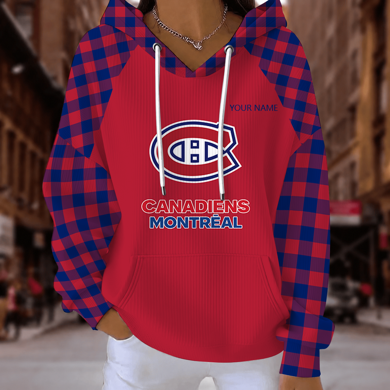 [SUPER SALE] NEW CUSTOMIZED NHL11 MCD MONTREAL CANADIENS RIBBED HOODIE & SWEATSHIRT