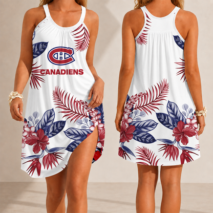 [SUPER SALE] NEW CUSTOMIZED NHL11 MCD MONTREAL CANADIENS CAMISOLE DRESS