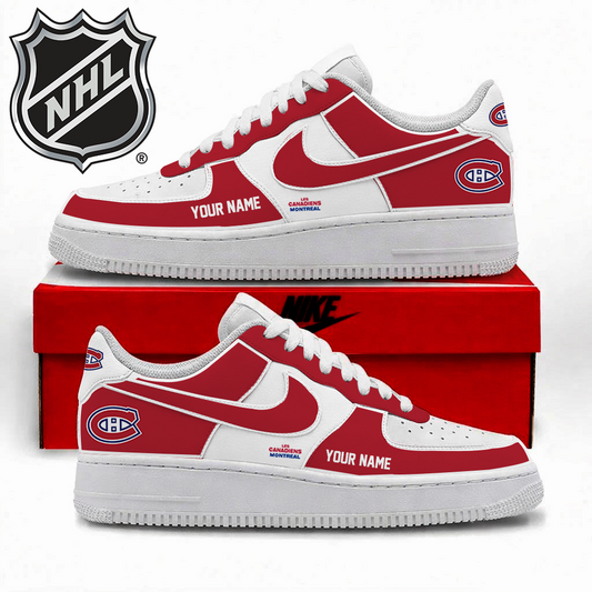 LIMITED EDITION - NEW CUSTOMIZED NHL11 MCD MONTREAL CANADIENS AF1 SHOES