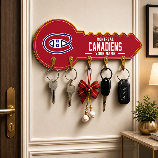 [SUPER SALE] NEW CUSTOMIZED NHL11 MCD MONTREAL CANADIENS WALL KEY HOLDER FOR HOME