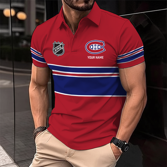 [SUPER SALE] NEW CUSTOMIZED NHL11 MCD MONTREAL CANADIENS POLO SHIRT