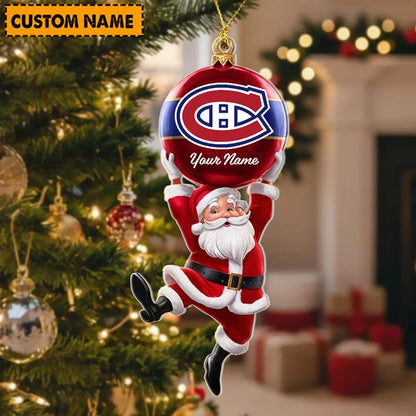 [SUPER SALE] NEW CUSTOMIZED NHL11 MCD MONTREAL CANADIENS CHRISTMAS ACRYLIC ORNAMENT
