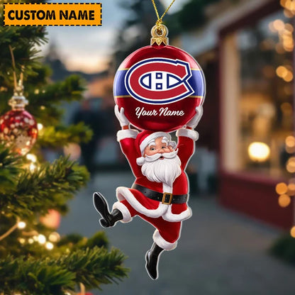 [SUPER SALE] NEW CUSTOMIZED NHL11 MCD MONTREAL CANADIENS CHRISTMAS ACRYLIC ORNAMENT