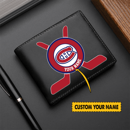 LIMITED EDITION - NEW CUSTOMIZED NHL11 MCD MONTREAL CANADIENS LEATHER WALLET
